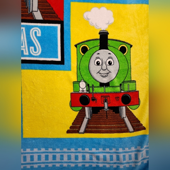 Thomas & Friends 2013 Soft Fleece Large Twin Throw Blanket Train Engine - Picture 4 of 9
